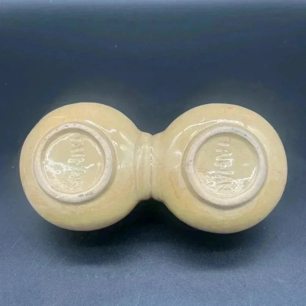 Crock Brown Drip Condiment Caddy Speckled Brown Glaze Vintage Stoneware